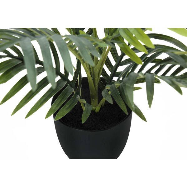 Black Green 20-Inch Palm Indoor Table Potted Real Touch Artificial Plant, image 3